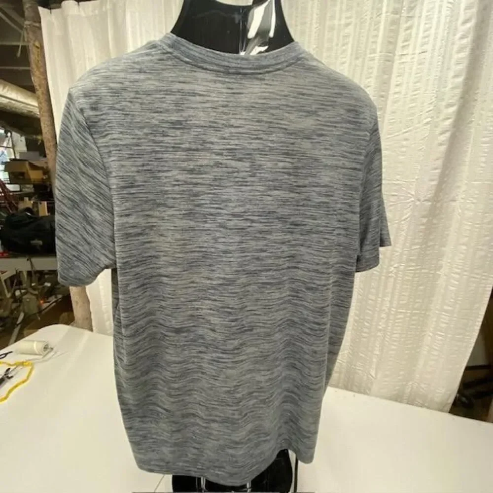 Nike Dri-FIT T-Shirt Men's Large Gray Space Dye Athletic Training Tee